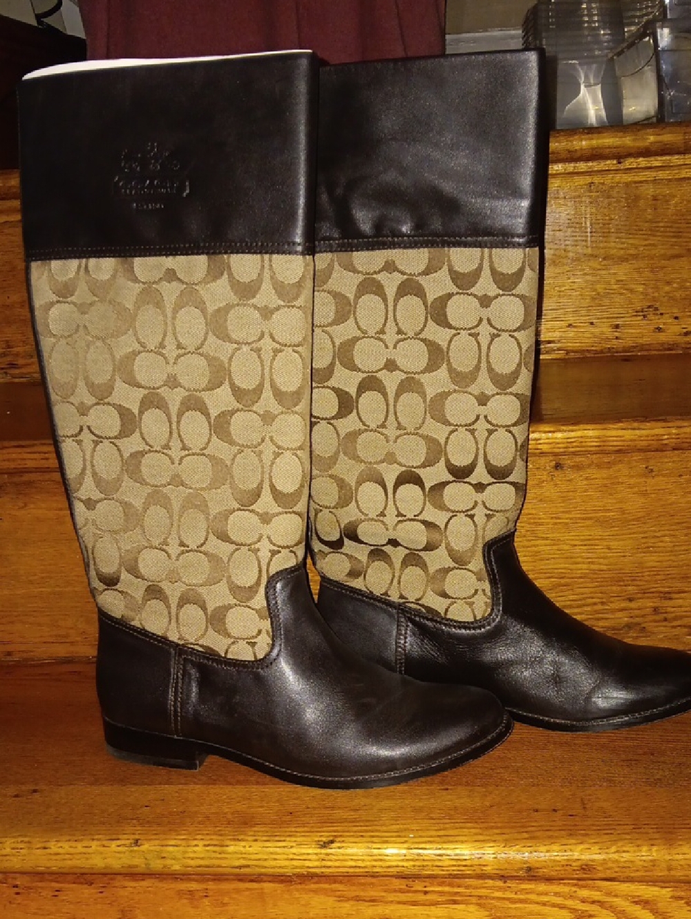 Coach Khaki/Chestnut Signature Boot - Picture 2 of 6